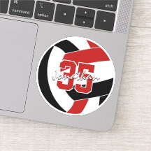 Svart röd volleyboll köper enstaka order eller bul