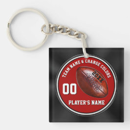 Svart röda och vitfotbollgåvor Keychains