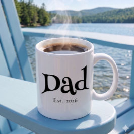Svart Rolig Fet Enkel Pappa Etablerad Ny Pappa Kaffemugg
