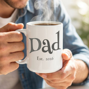 Svart Rolig Fet Enkel Pappa Etablerad Ny Pappa Kaffemugg