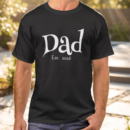 Svart Rolig Fet Enkel Pappa Etablerad Ny Pappa T Shirt