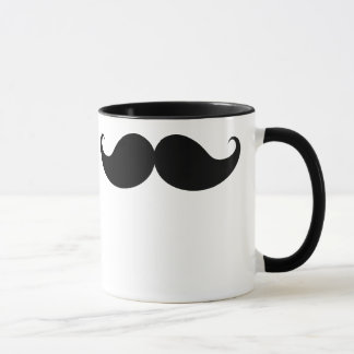 Svart rolig HandlebarmustaschMoustache Stache Mugg