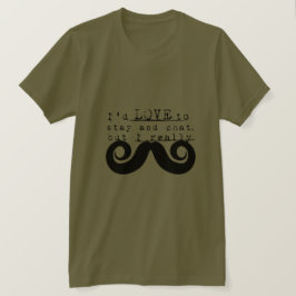 Svart Rolig Humor Jag Mustasch T Shirt