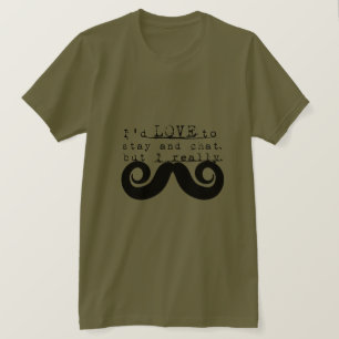 Svart Rolig Humor Jag Mustasch T Shirt