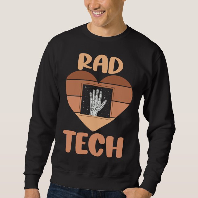 Svart röntgentekniker Rad Tech-vecka Xray Te Lång Ärmad Tröja (Framsida)
