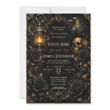 Svart Ros Gotisk Halloween Bröllop