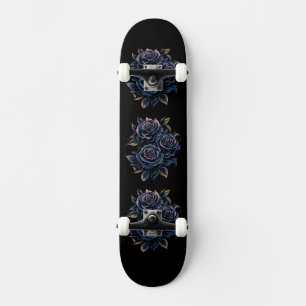 Svart Ros Mini Skateboard Bräda 18,5 Cm