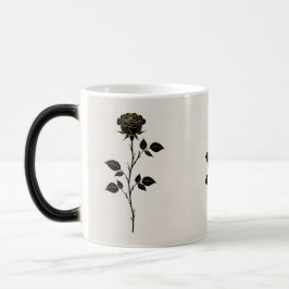 Svart Ros Siluett | Minimalistisk Mugg