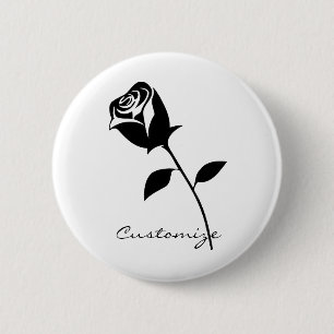 Svart Ros Valentine Blomma Thunder_Cove Knapp