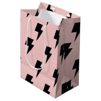 Svart Rosa Blixt Y2K Indie Snyggt Gift