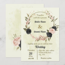 Svart rosa blommor botaniska bröllop