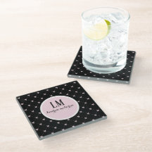 Svart & Rosa Bow Monogram