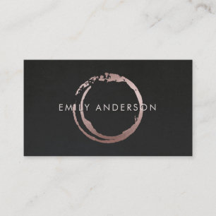 SVART ROSA BRUSH STROKE CIRCLE MARK LOGOTYP VISITKORT