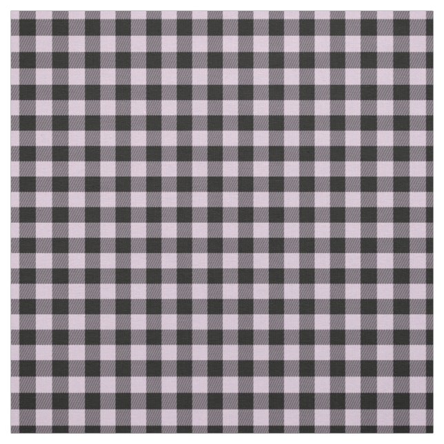 Svart Rosa Gingham Checks Tartan Squares Mönster Tyg (Provkarta)