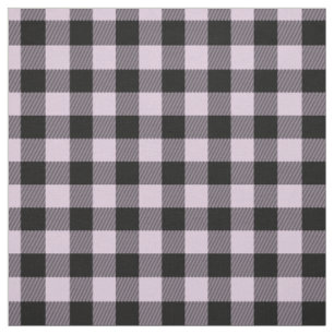 Svart Rosa Gingham Checks Tartan Squares Mönster Tyg