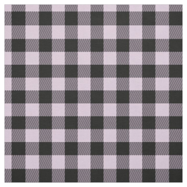 Svart Rosa Gingham Checks Tartan Squares Mönster Tyg (Provkarta)