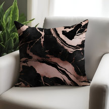 Svart Rosa Guld Marmor Mönster i Chic Lyx