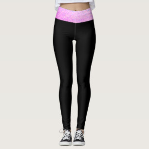 Svart rosa gullig gnistramidja för *~* flickaktig leggings
