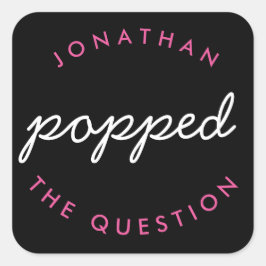 Svart Rosa han tog upp frågan till förmån för bröl Fyrkantigt Klistermärke