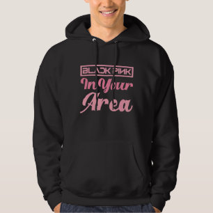 Svart Rosa i ditt område Kap Kpop Korep 8 Hoodie