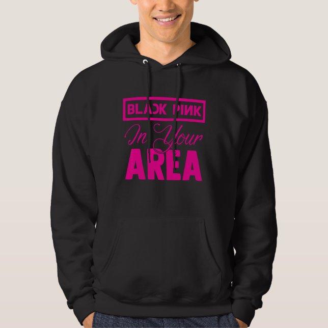 Svart Rosa i popup-popup-popup-popup-fönstret för  Hoodie (Framsida)