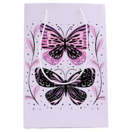 Svart, Rosa, Lila Butterflies