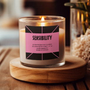 Svart Rosa Ljus Produkt Fyrkantig Klistermärke