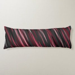 Svart rosa- och grått-streaks kroppskudde