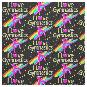 SVART, ROSA OCH GULD I KÄRLEK GYMNASTIK TYG