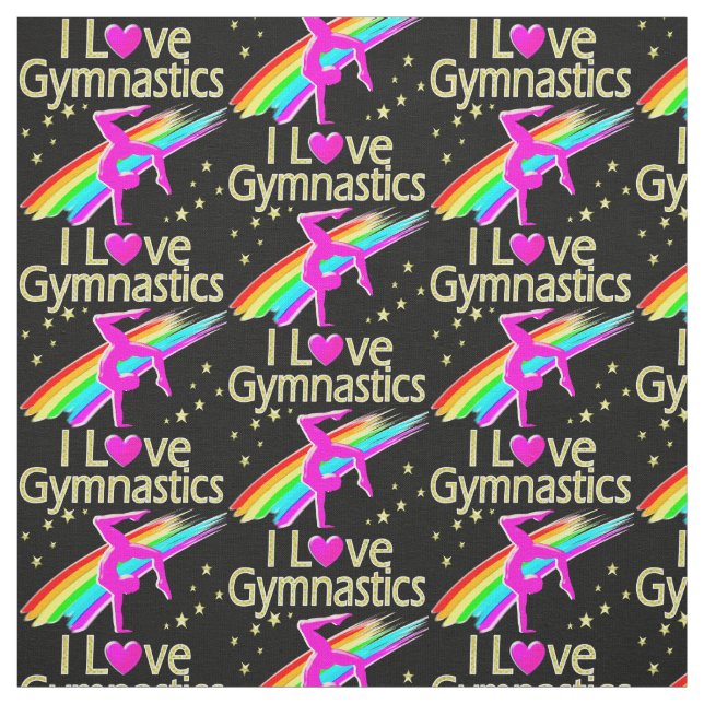 SVART, ROSA OCH GULD I KÄRLEK GYMNASTIK TYG (Provkarta)