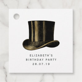 Svart, Rosa och Guld Steampunk Gåvor Etiketter