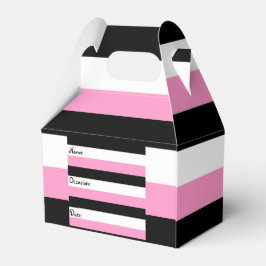 Svart, Rosa och vitt Rand Presentaskar