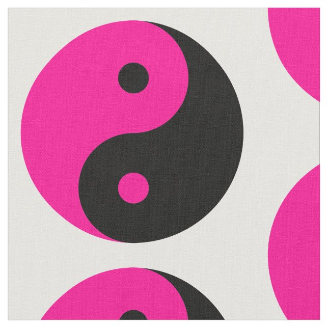 svart rosa yin yang tyg (Närbild)