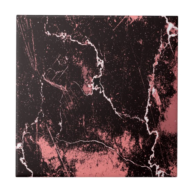 Svart- & rosaabstrakt kakelplatta (Framsidan)