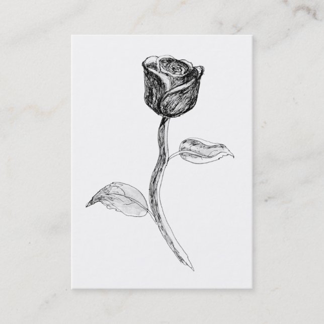 Svart Rose. Visitkort (Framsida)