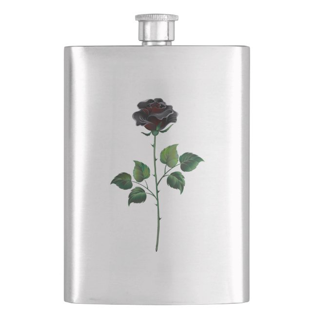 Svart rosenblomma fickplunta (Framsidan)