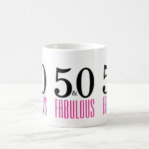 Svart rosor 50 och sagolik 50th födelsedag kaffemugg