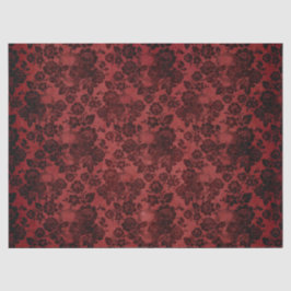 Svart Rosor och Döskallar på Red Decoupage