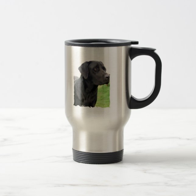 Svart rostfri travel mug för Labrador Retriever Resemugg (Höger)