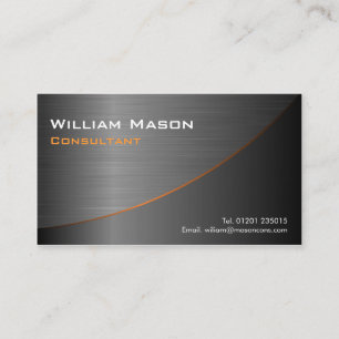 Svart rostfritt stål verkställer, visitkorten visitkort