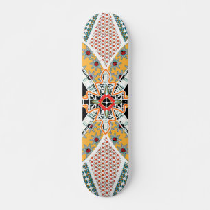 Svart rött gult stam- Skateboarddäck för trendi Skateboard Bräda 20 Cm