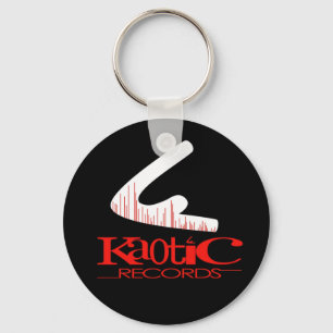 Svart rött & vit Kaotic Keychain Nyckelring