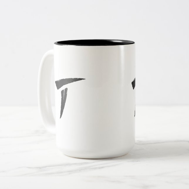 Svart rovdjur Två-Tonad mugg (Framsida vänster)