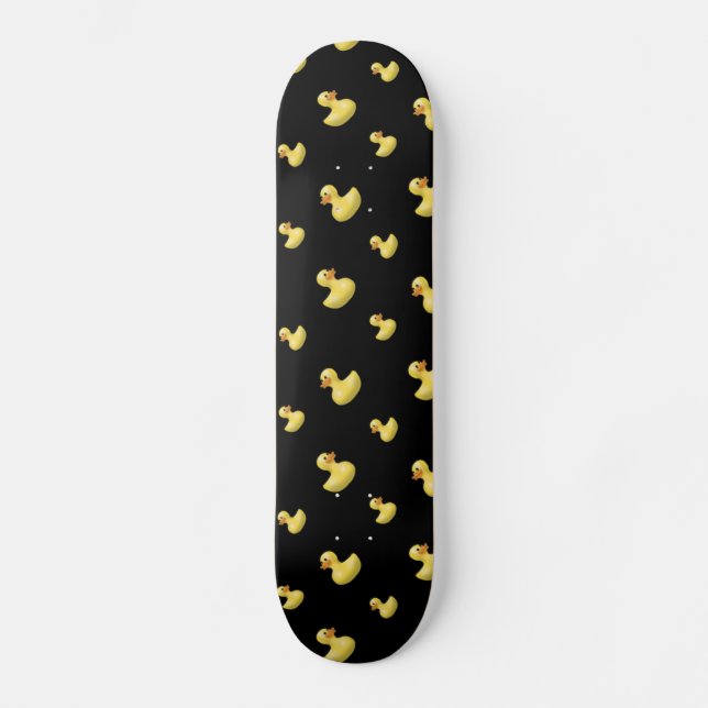Svart rubber ankamönster skateboard bräda 20,5 cm (Framsida)