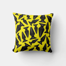 Svart rumpproppar mönster kudde