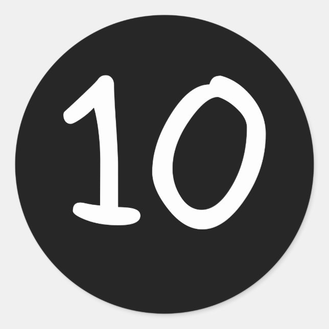 Svart, rund anpassningsbar, etikett (Framsida)