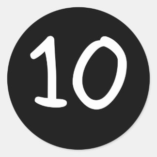 Svart, rund anpassningsbar, etikett