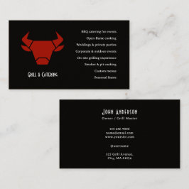 Svart Rustik Vintage Logotyp Catering Visitenkort Visitkort