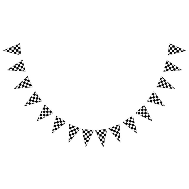 Svart rutigt vimplar (Alla)