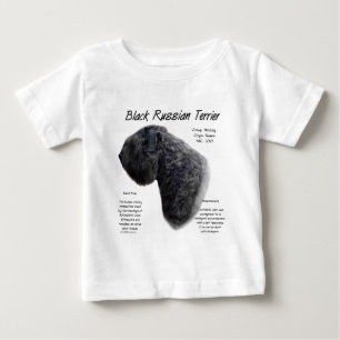 Svart rysk terrier-historikdesign tee